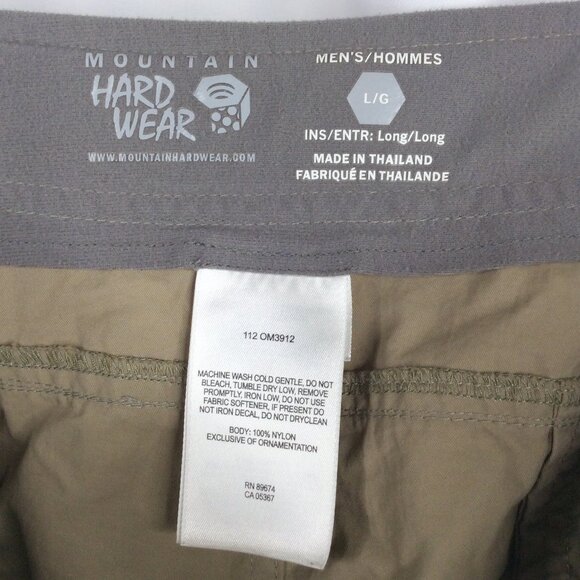 Mountain Hardwear Canyon Shorts Driftwood UPF 50 Hiking Belted Nylon Size Large - Picture 7 of 7